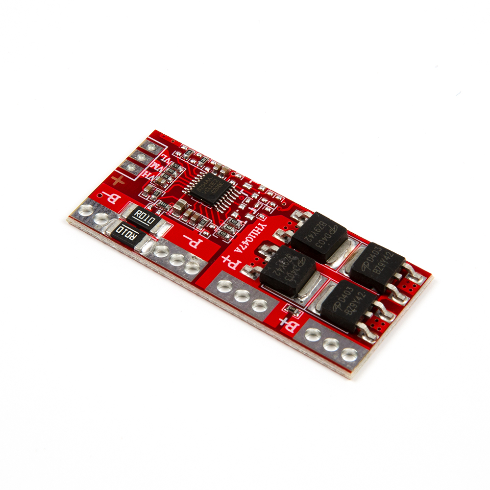 Плата защиты (BMS) для 4 аккумуляторов 18650, 14.8/16.8в 30А